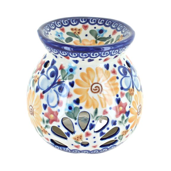 Blue Rose Polish Pottery Butterfly Aromatic Warmer