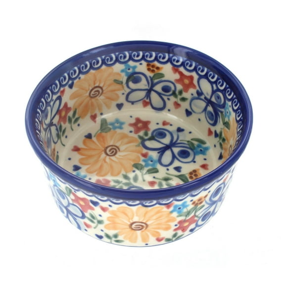 Blue Rose Polish Pottery Butterfly Medium Bowl