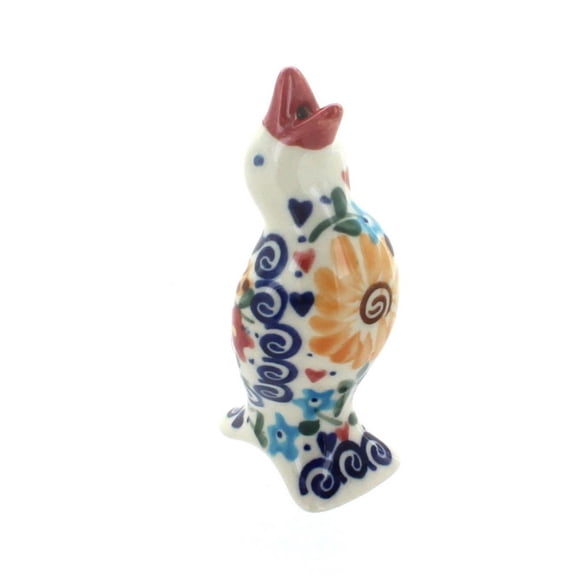 Blue Rose Polish Pottery Butterfly Pie Bird