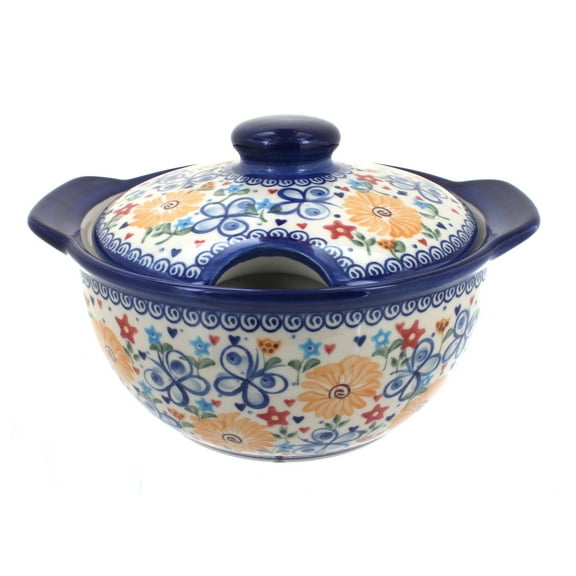 Blue Rose Polish Pottery Butterfly Soup Tureen