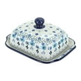 thumbnail image 1 of Blue Rose Polish Pottery Celeste Butter Dish, 1 of 2