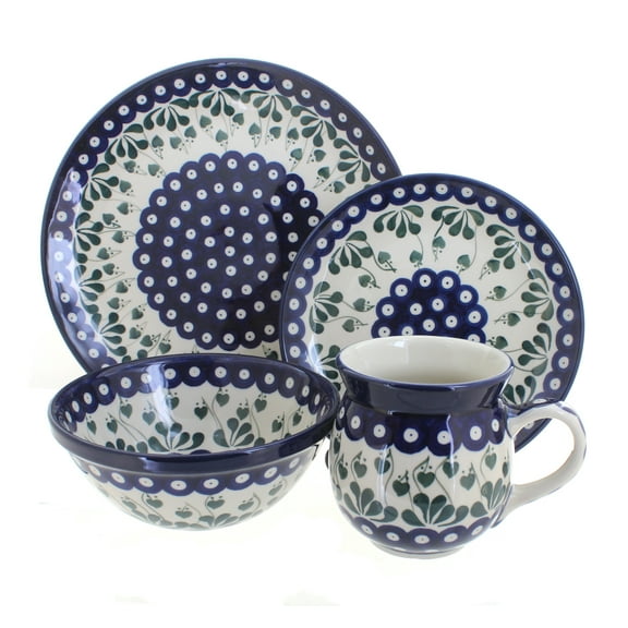 Blue Rose Polish Pottery Ceramika Artystyczna Dinnerware (16 PC)