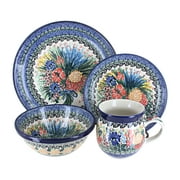 Blue Rose Polish Pottery Ceramika Artystyczna Dinnerware (16 PC)