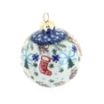 thumbnail image 1 of Blue Rose Polish Pottery Christmas Bounty Large Christmas Ball, 1 of 2