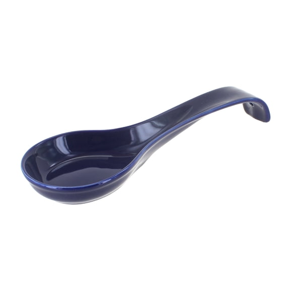 Blue Rose Polish Pottery Cobalt Large Spoon Rest