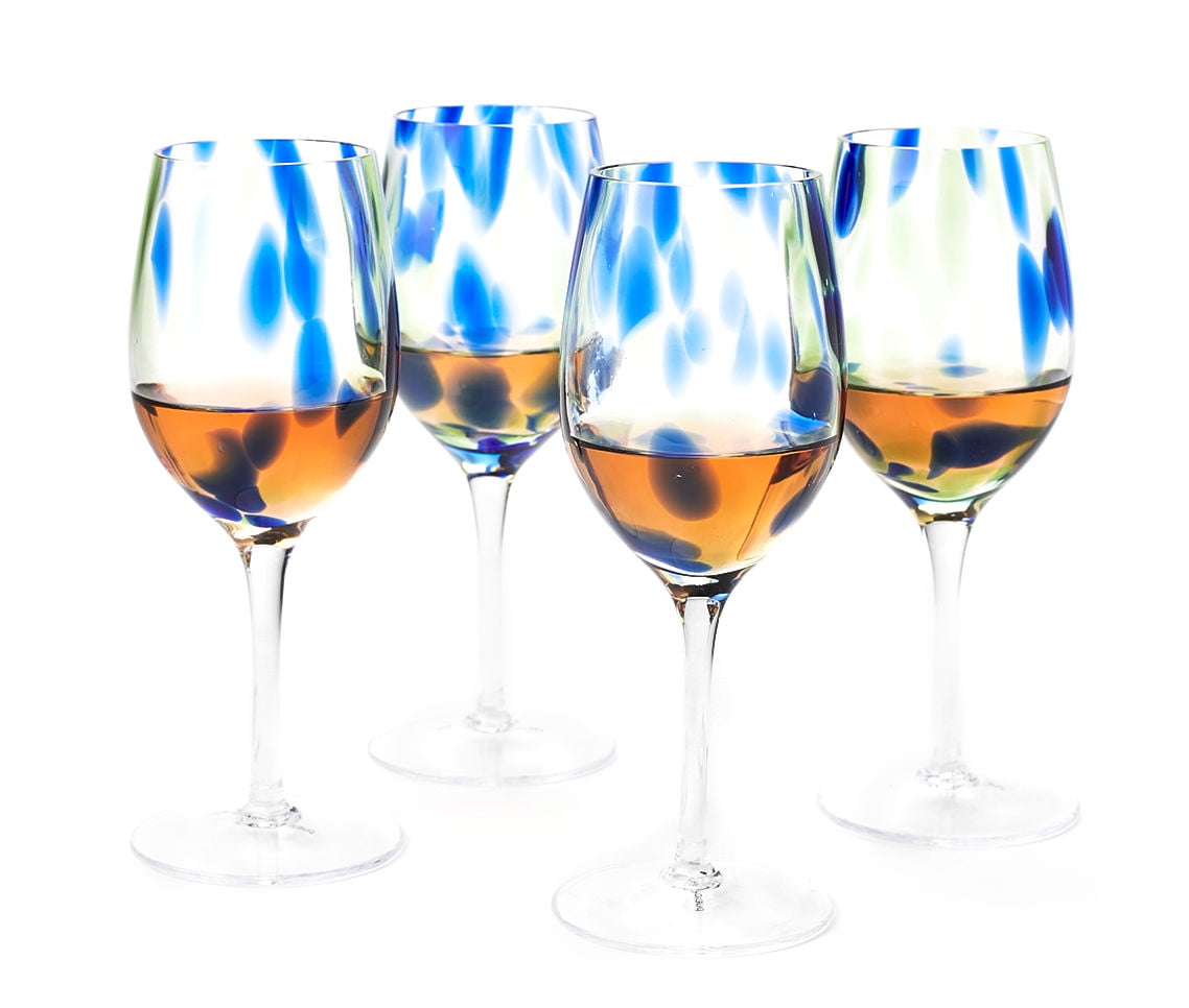 Deep Blue 14 oz. Glitter Wine Glass – Cheers Ink