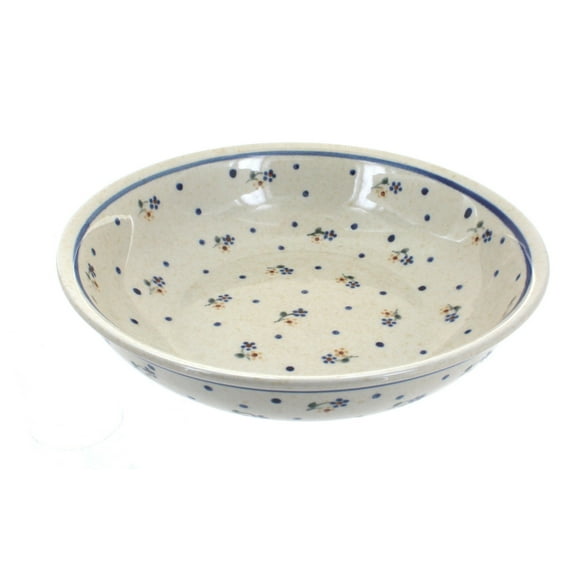 Blue Rose Polish Pottery Country Meadow Large Salad Bowl