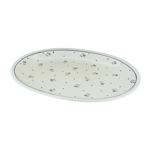 Blue Rose Polish Pottery Country Meadow Large Serving Platter