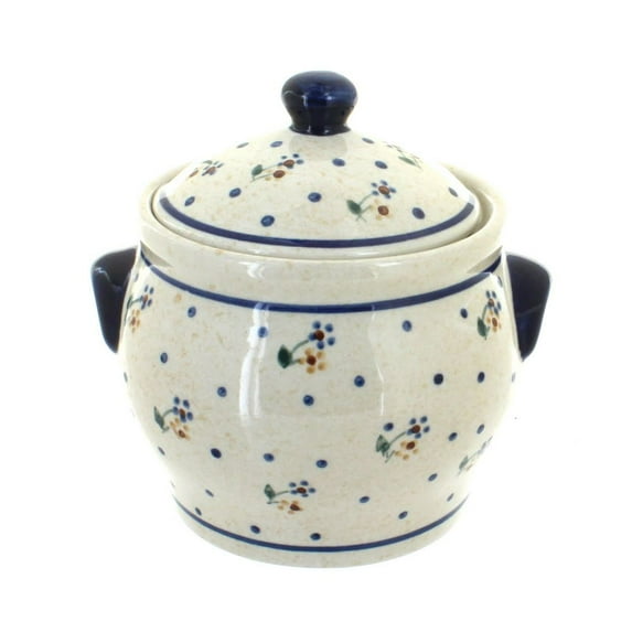 Blue Rose Polish Pottery Country Meadow Small Canister