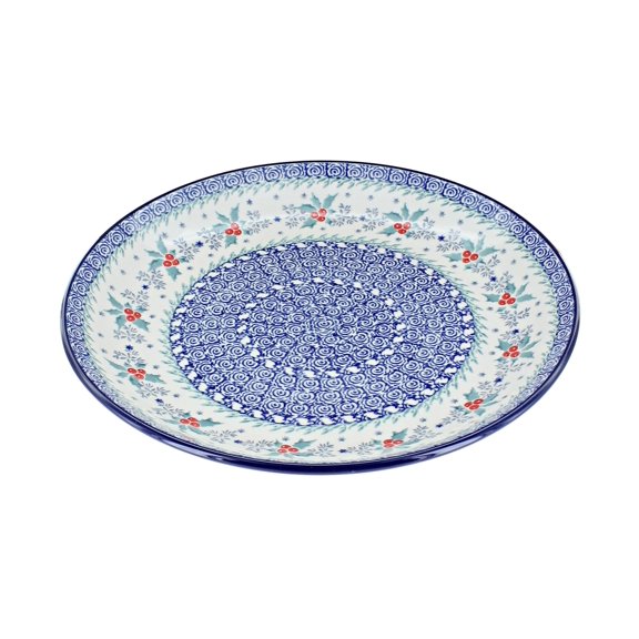 Blue Rose Polish Pottery December Joy Dinner Plate