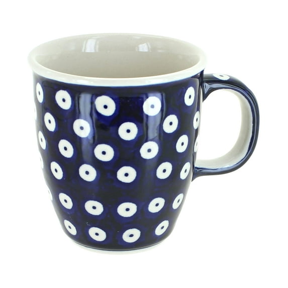 Blue Rose Polish Pottery Dots Coffee Mug