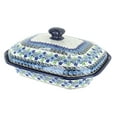 thumbnail image 1 of Blue Rose Polish Pottery Eliza Medium Covered Baker, 1 of 2