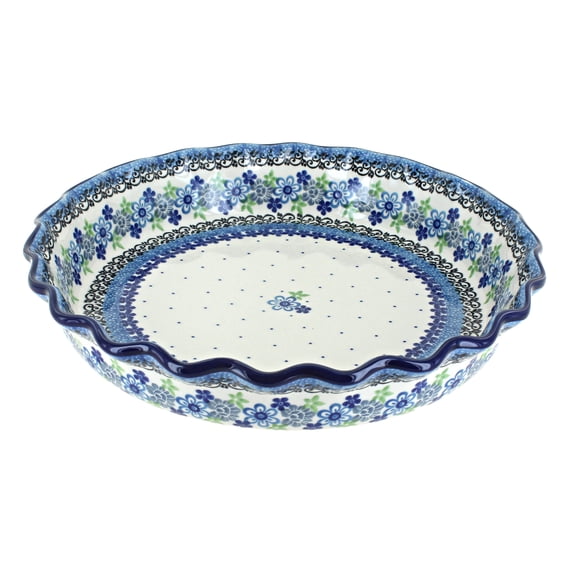 Blue Rose Polish Pottery Eliza Pie Plate