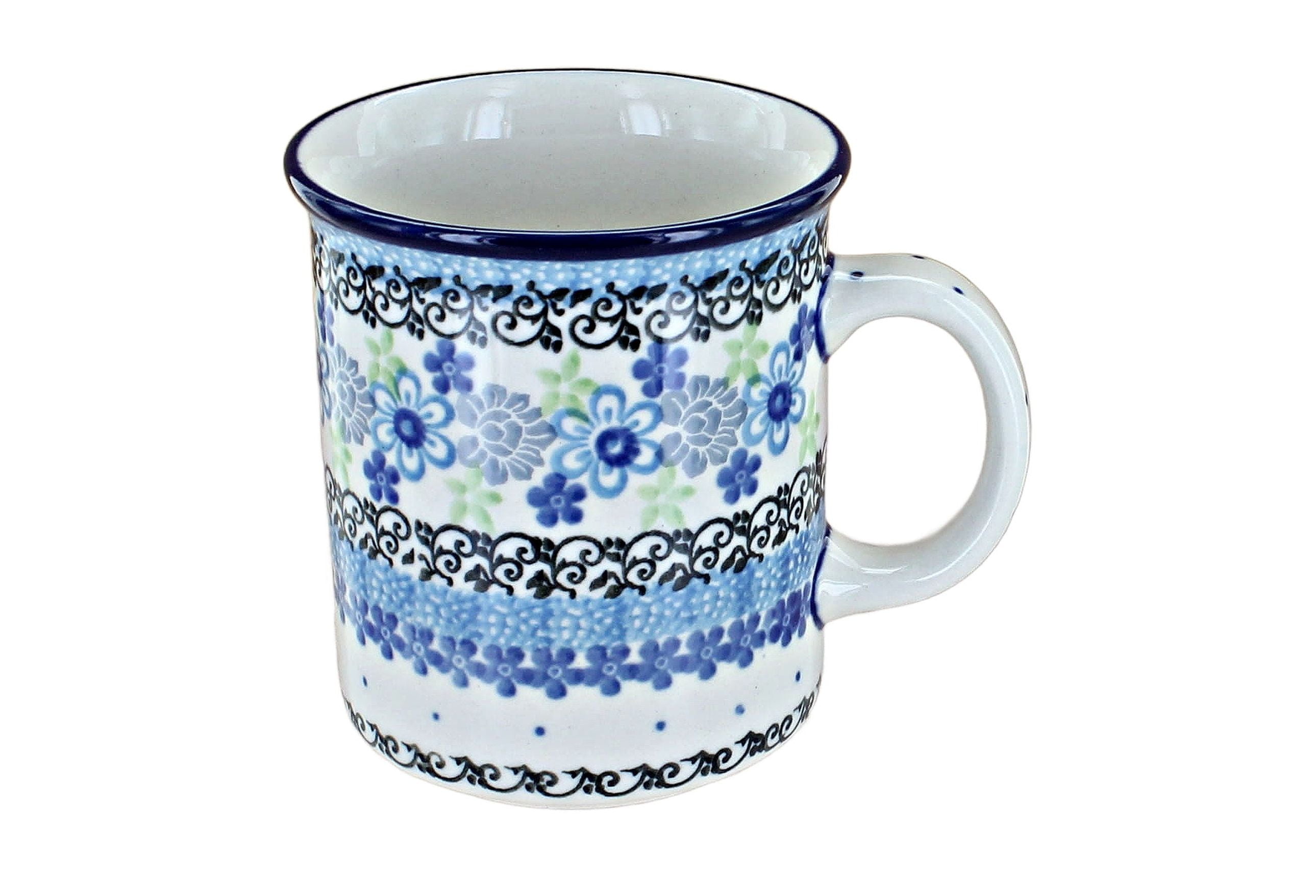 Blue Rose Polish Pottery Blush Bouquet Small Coffee Mug - Walmart.com