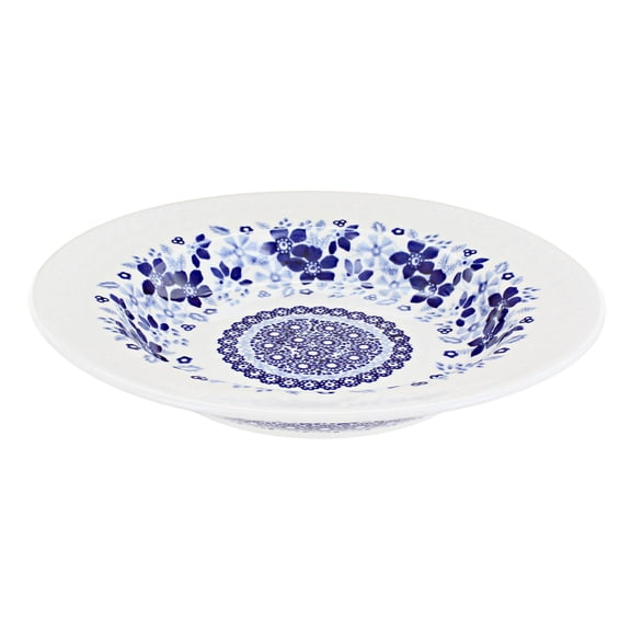 Blue Rose Polish Pottery Elizabeth Soup Plate