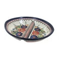 thumbnail image 1 of Blue Rose Polish Pottery Floral Butterfly Large Divided Dish, 1 of 2
