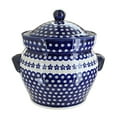 thumbnail image 1 of Blue Rose Polish Pottery Flowering Peacock Large Container, 1 of 1