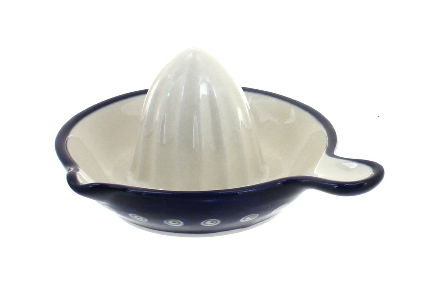 Handcrafted Ceramic Blue and White Citrus Juicer