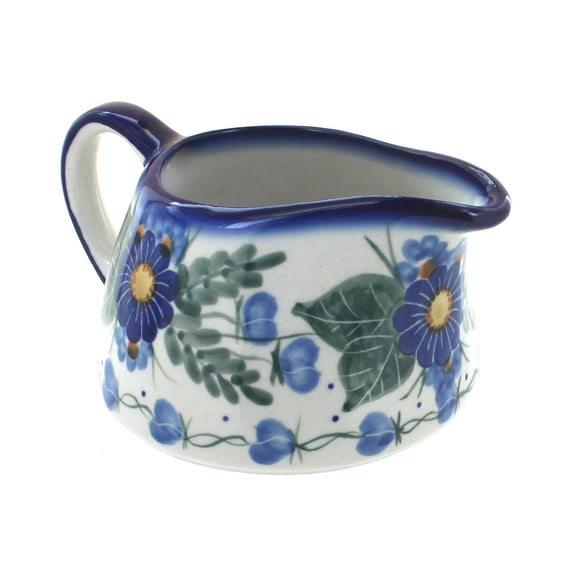 Blue Rose Polish Pottery Forget Me Not Gravy Boat