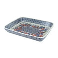 thumbnail image 1 of Blue Rose Polish Pottery Garden Butterfly Medium Rectangular Baker, 1 of 2