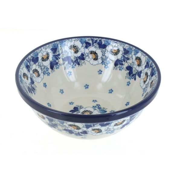 Blue Rose Polish Pottery Georgia Blue Cereal/Soup Bowl