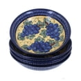 thumbnail image 1 of Blue Rose Polish Pottery Grapes 4 Piece Large Salad Bowl Set, 1 of 2