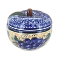 thumbnail image 1 of Blue Rose Polish Pottery Grapes Apple Baker, 1 of 2