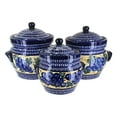 thumbnail image 1 of Blue Rose Polish Pottery Grapes Large Canister Set, 1 of 2