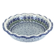 Blue Rose Polish Pottery Hallsey Pie Plate