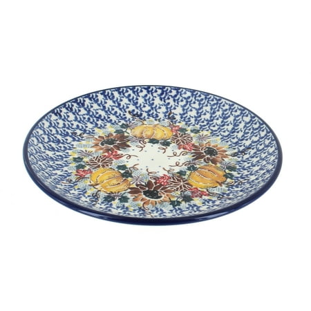 Blue Rose Polish Pottery Harvest Bounty Dessert Plate