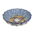 thumbnail image 1 of Blue Rose Polish Pottery Harvest Bounty Medium Scallop Dish, 1 of 1