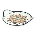 thumbnail image 1 of Blue Rose Polish Pottery Haunted House Round Tray with Handles, 1 of 2