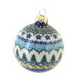 thumbnail image 1 of Blue Rose Polish Pottery Holiday Pine Large Christmas Ball, 1 of 2
