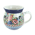 thumbnail image 1 of Blue Rose Polish Pottery Hummingbird Bubble Mug, 1 of 2
