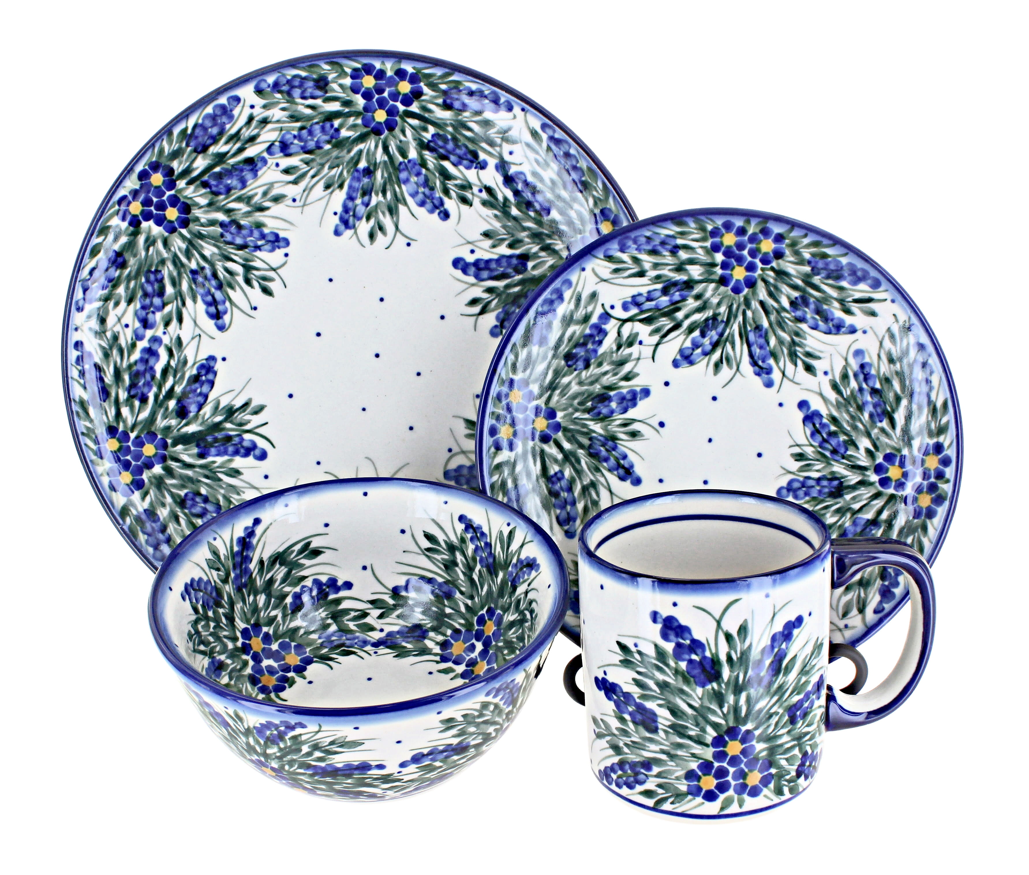 Blue Rose Polish Pottery