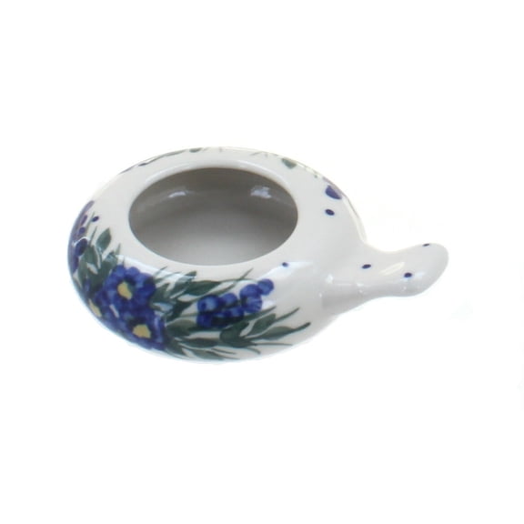 Blue Rose Polish Pottery Hyacinth Candle Holder