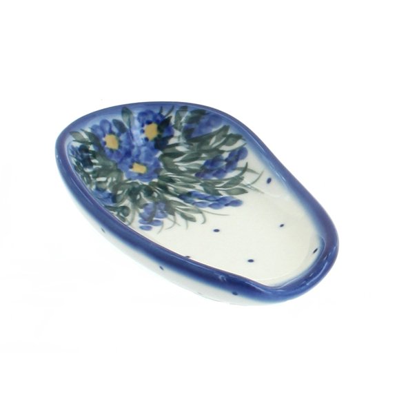 Blue Rose Polish Pottery Hyacinth Small Spoon Rest