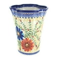 thumbnail image 1 of Blue Rose Polish Pottery Indoor Tabletop Autumn Burst Vase, 1 of 2