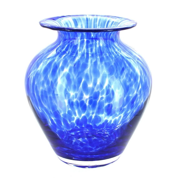 Blue Rose Polish Pottery Indoor Tabletop Cobalt Confetti Glass Vase