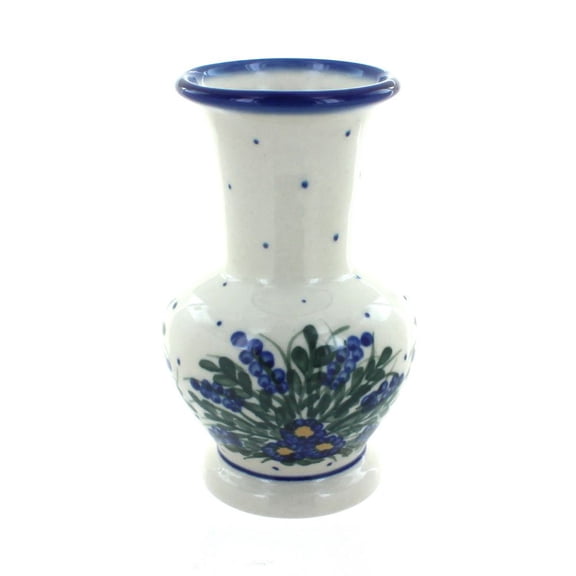 Blue Rose Polish Pottery Indoor Tabletop Hyacinth Medium Vase