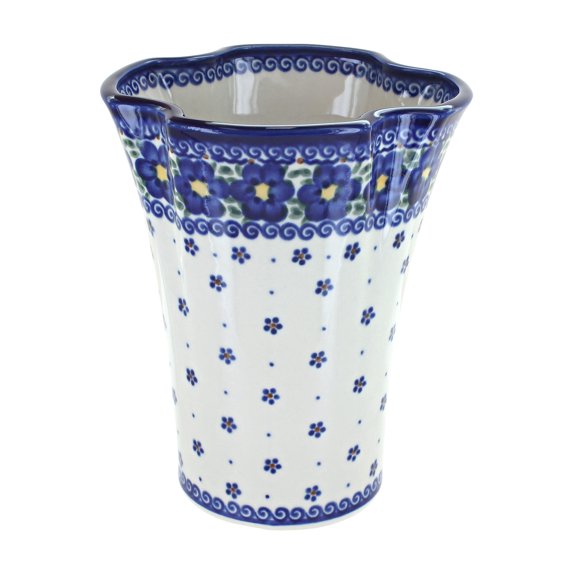 Blue Rose Polish Pottery Indoor Tabletop Spring Blossom Vase