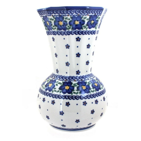 Blue Rose Polish Pottery Indoor Tabletop Spring Blossom Vase