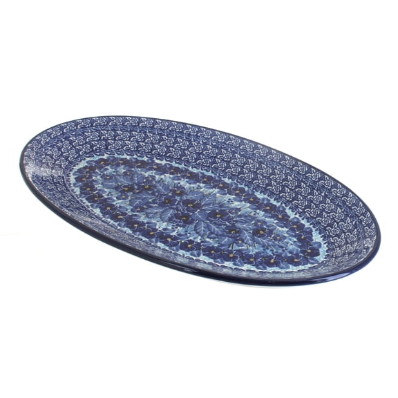 Blue Rose Polish Pottery Joanna Oval Platter
