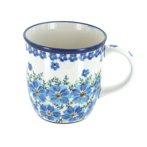 Blue Rose Polish Pottery Kalina Plain Coffee Mug