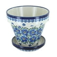 thumbnail image 1 of Blue Rose Polish Pottery Kalina Small Flower Pot, 1 of 2