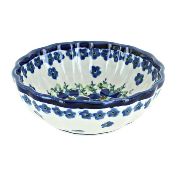 Blue Rose Polish Pottery Kalina Small Scallop Dish