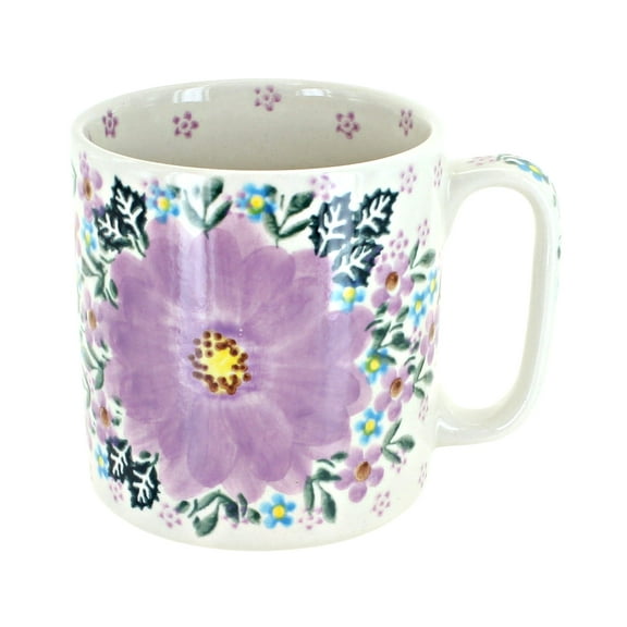 Blue Rose Polish Pottery Lilac Garden Coffee Mug