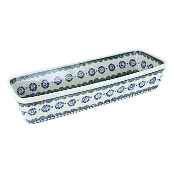 Blue Rose Polish Pottery Maia Long Loaf Baker