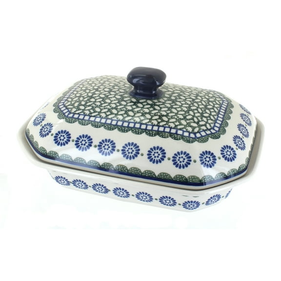 Blue Rose Polish Pottery Maia Medium Covered Baker