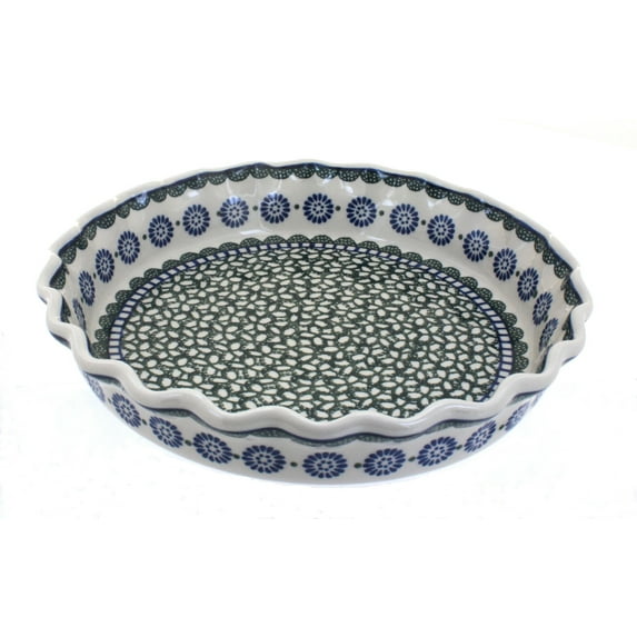 Blue Rose Polish Pottery Maia Pie Plate